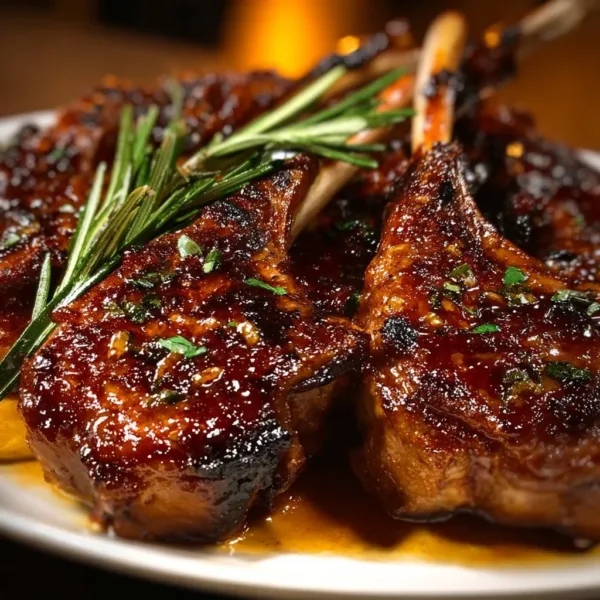 Honey Garlic Glazed Lamb Chops 8 Delicious honey garlic glazed lamb chops served with fresh herbs