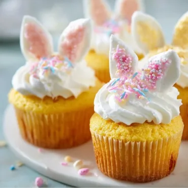 Lemon cupcakes with creamy frosting garnished with lemon zest on a white plate