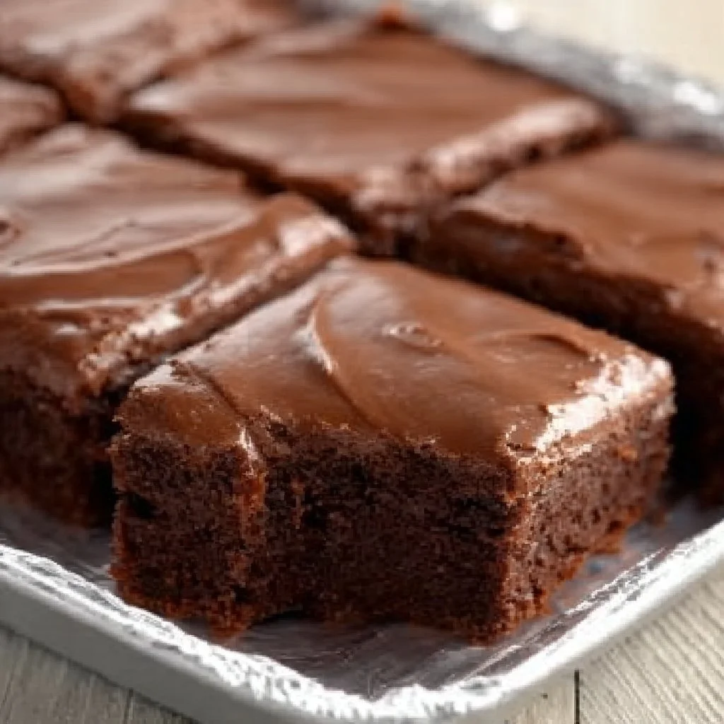 Lunch Lady Brownies 1 Delicious and fudgy Lunch Lady Brownies ready to enjoy.