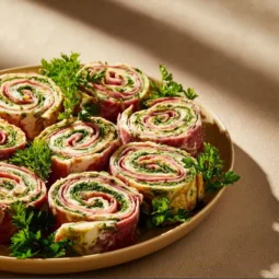 Easy Italian pinwheel sandwiches with fresh ingredients and colorful presentation